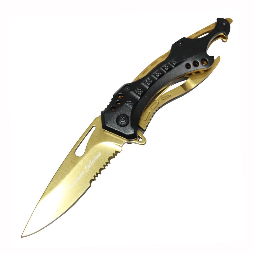NAVAJA 8PL PREMIUM COLLECTION SPRING ASSITED FOLDING GOLDEN COATED BLADE