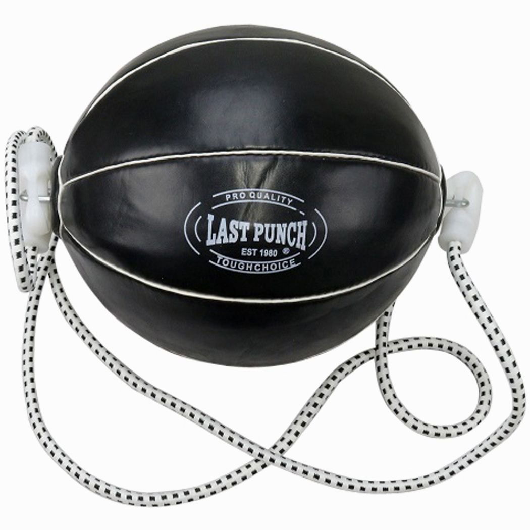 BOXING TRAINING PUNCHING LAST PUNCH BLACK PRO DOUBLE-END SPEED BALL W/BUNGEE CORD