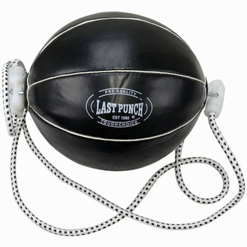 BOXING TRAINING PUNCHING LAST PUNCH BLACK PRO DOUBLE-END SPEED BALL W/BUNGEE CORD