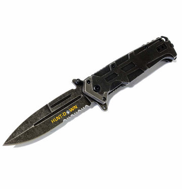 NAVAJA HUNTDOWN 9PL SPRING ASSISTED ALL SILVER W/CLIP
