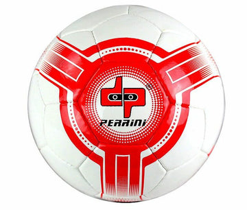 FUTSAL BALL PERRINI SIZE 4 WHITE RED LOW BOUNCE