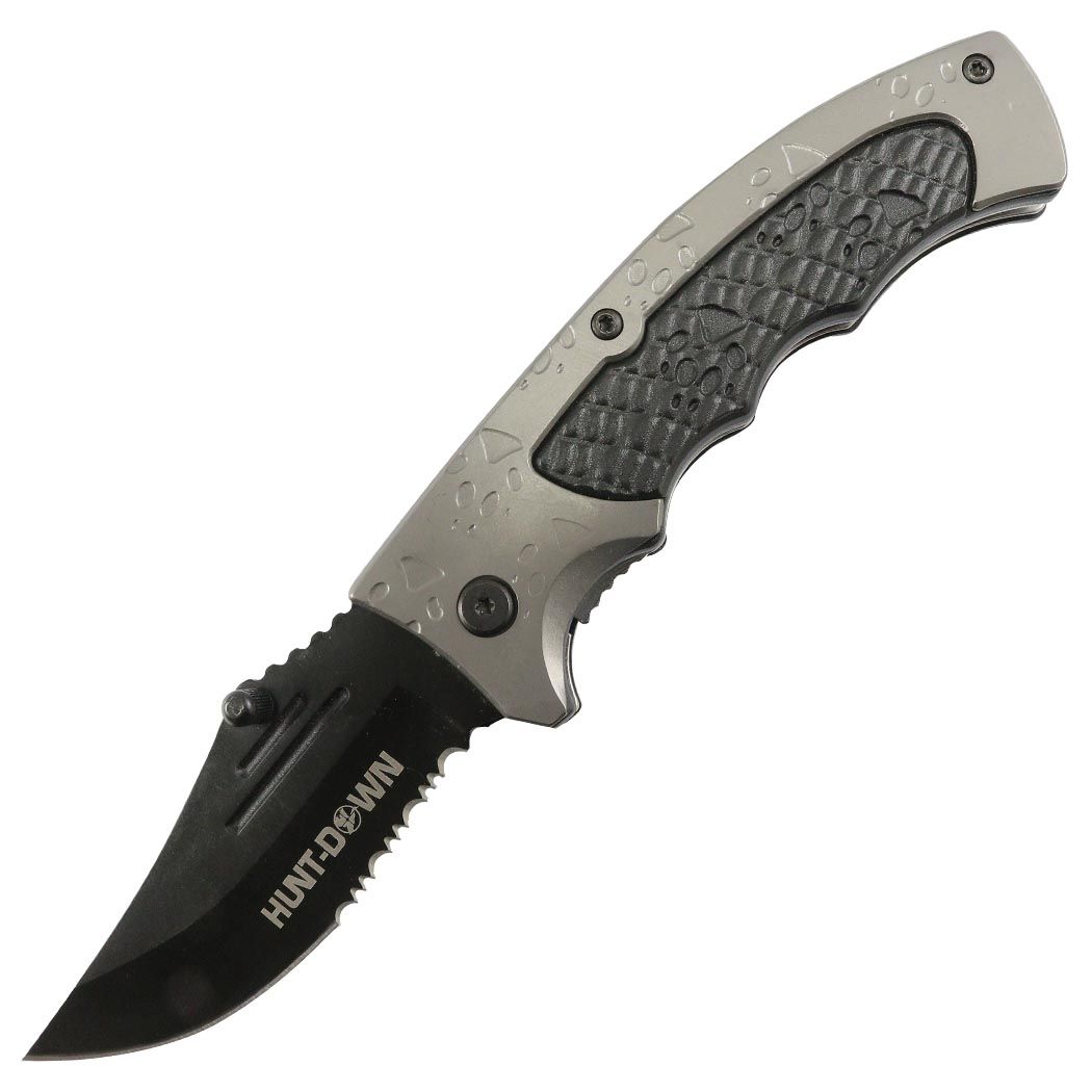 NAVAJA HUNTDOWN 8PL GREY & BLACK HANDLE TIGER PAW
