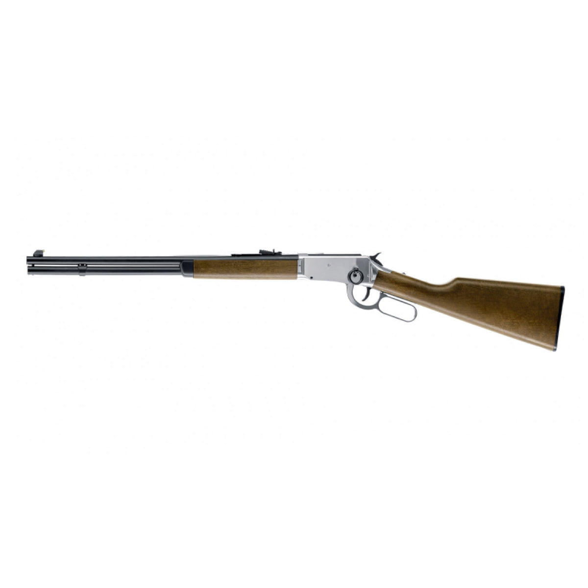 RIFLE UMAREX LEGENDS COWBOY LEVER ACTION SYNTHETIC WOOD STOCK CO2 BB .177 – SILVER
