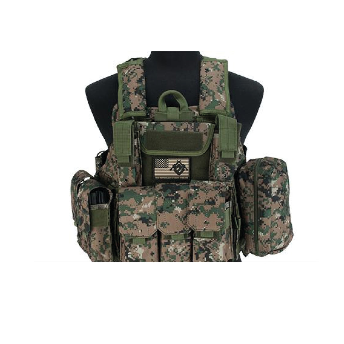 TACTICAL VEST MATRIX USMC STYLE CIRAS TYPE FORCE RECON – DIGITAL WOODLAND - vista 2