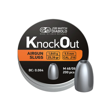 DIABOLOS JSB KNOCKOUT SLUGS .218 X 200 (25.39GR)