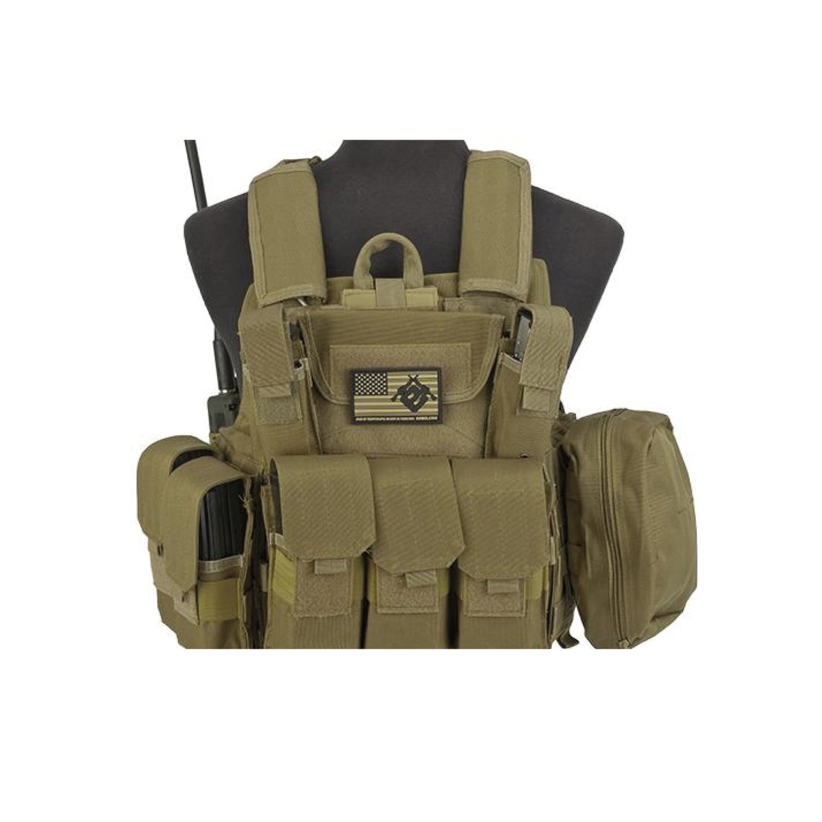 TACTICAL VEST MATRIX USMC STYLE CIRAS TYPE FORCE RECON – DESERT TAN - vista 2
