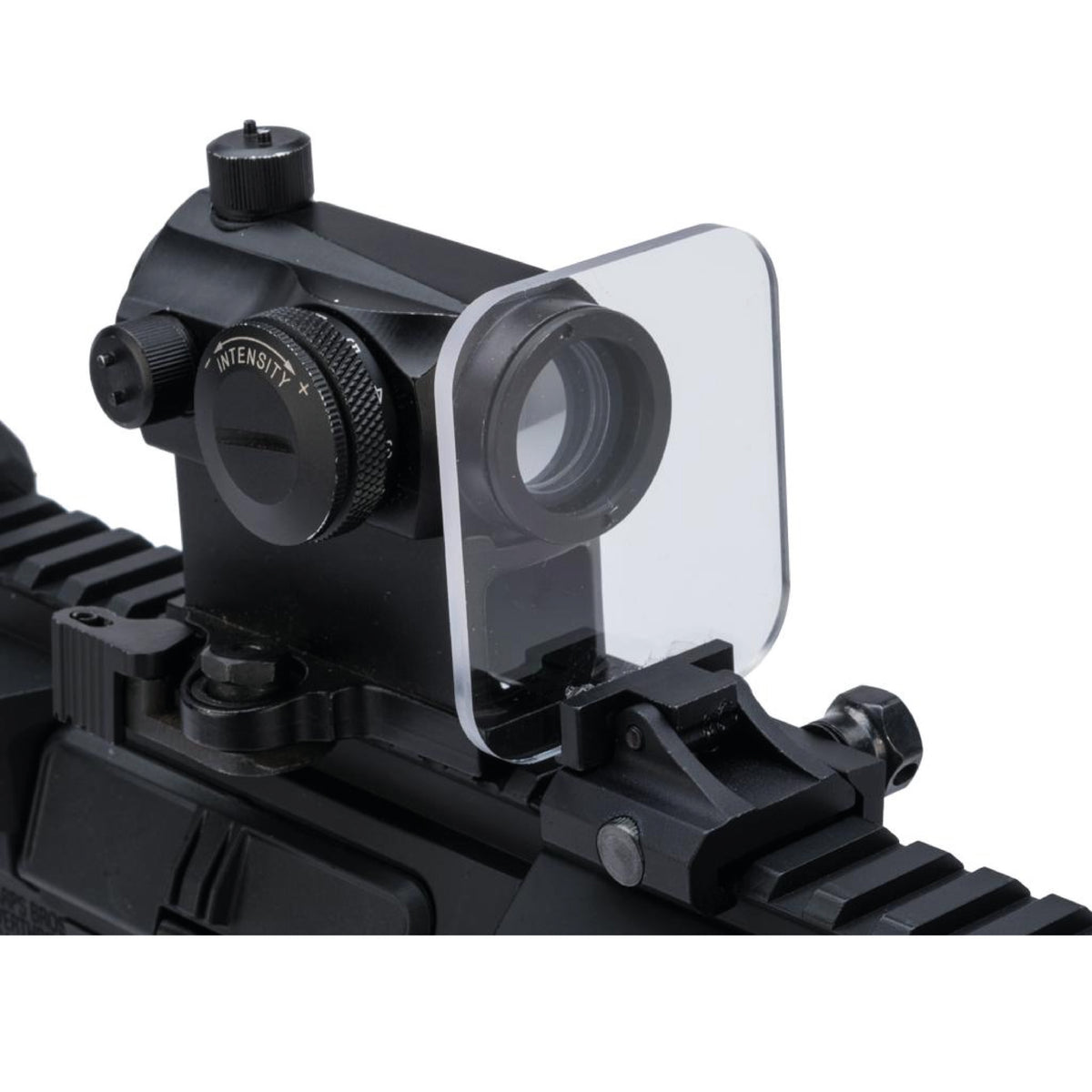 ASG PICATINNY MOUNTED FLIP UP ACRYLIC LENS PROTECTOR - vista 2