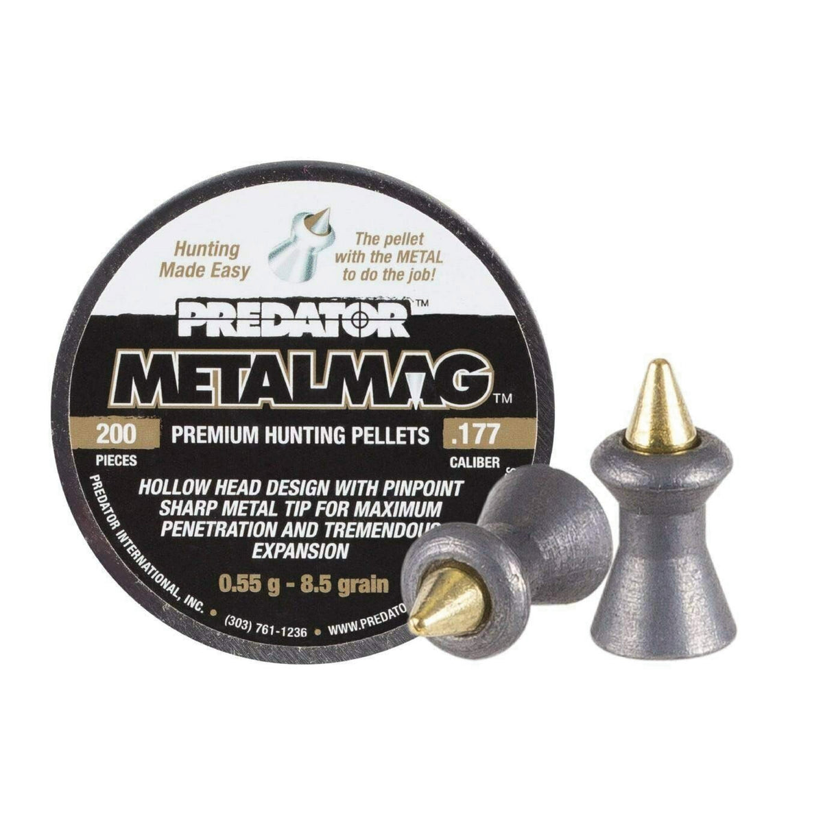DIABOLOS JSB PREDATORS METALMAG .177 X 200 (8.5GR)