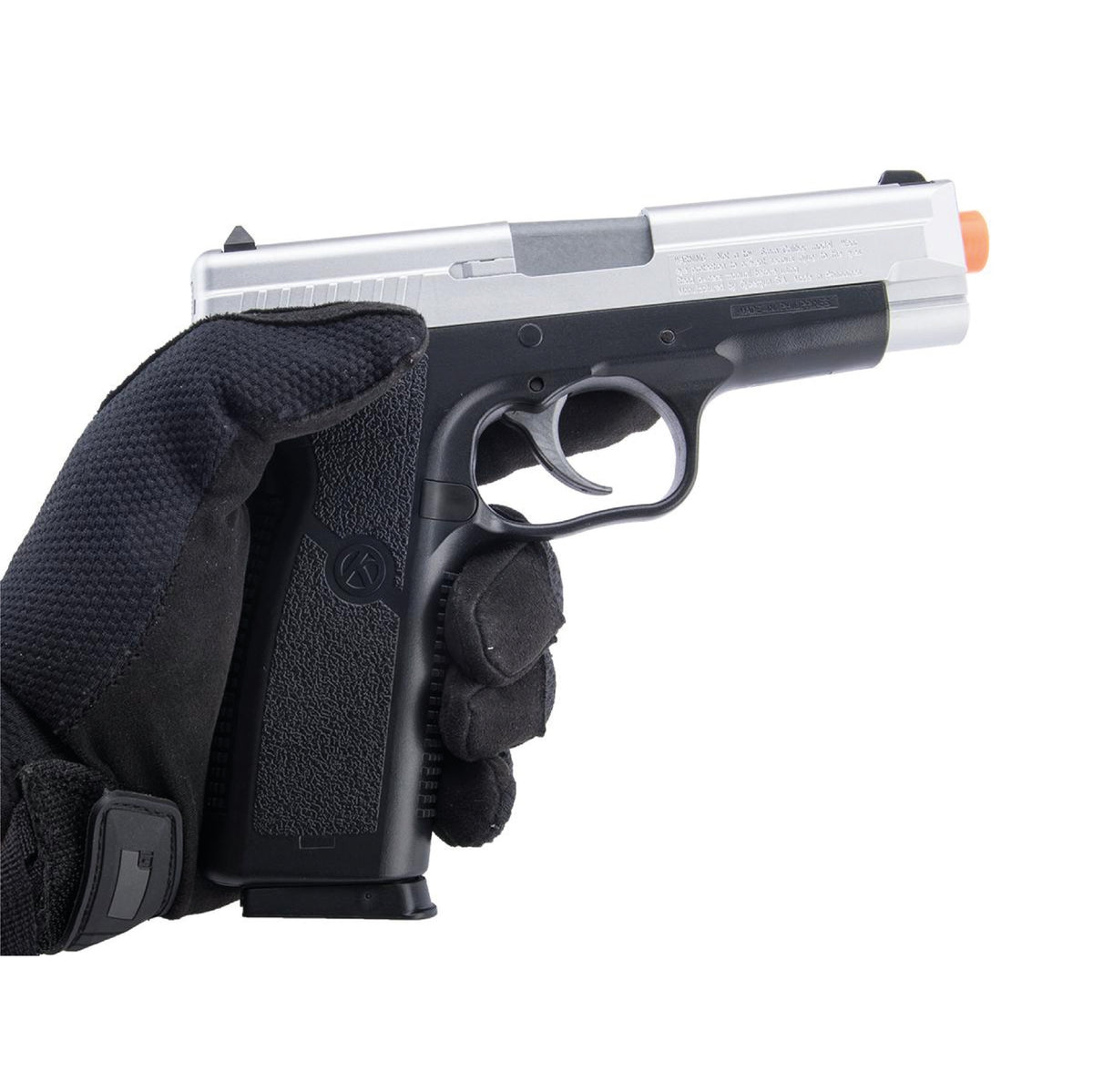 PISTOLA AIRSOFT CYBERGUN KAHR ARMS TP45 FULL SIZE – SILVER - vista 2