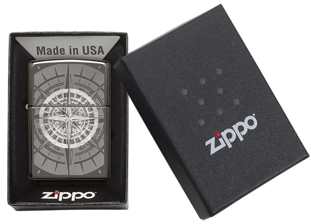 ZIPPO CHOICE COMPASS BLACK ICE LASER ENGRAVE/AUTO ENGRAVE - vista 3