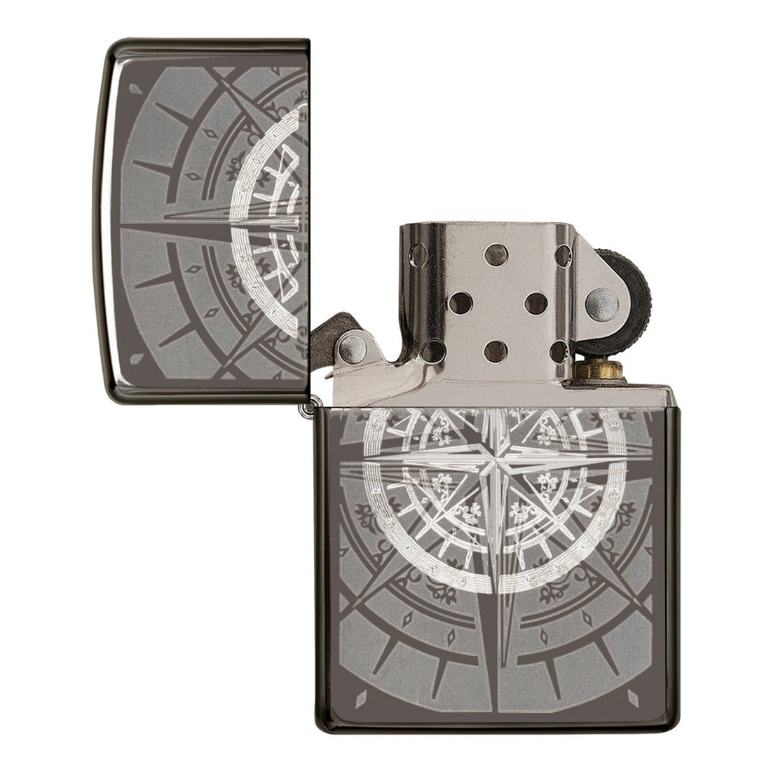 ZIPPO CHOICE COMPASS BLACK ICE LASER ENGRAVE/AUTO ENGRAVE