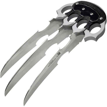 JAGUAR PANTERA DAGGER HAND CLAW KNIFE WHIT PLAQUE