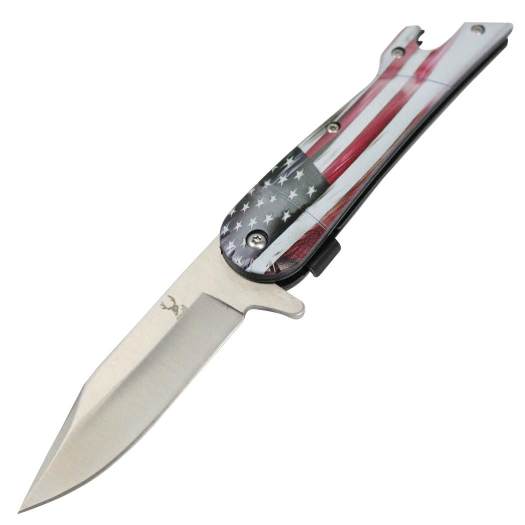 NAVAJA THE BONE EDGE 8PL USA BOOT HANDLE SPRING FOLDING STAINLESS STEEL