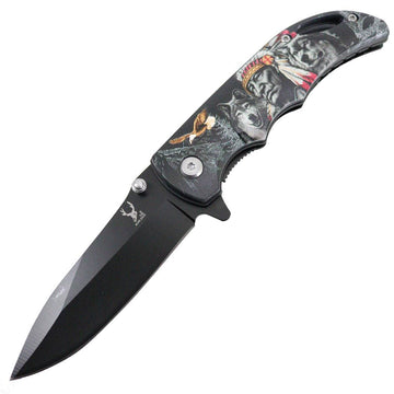 NAVAJA THE BONE EDGE 7PL STAINLESS STEEL TRIBE CHIEF SPRING ASSISTED FOLDING