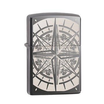 ZIPPO CHOICE COMPASS BLACK ICE LASER ENGRAVE/AUTO ENGRAVE