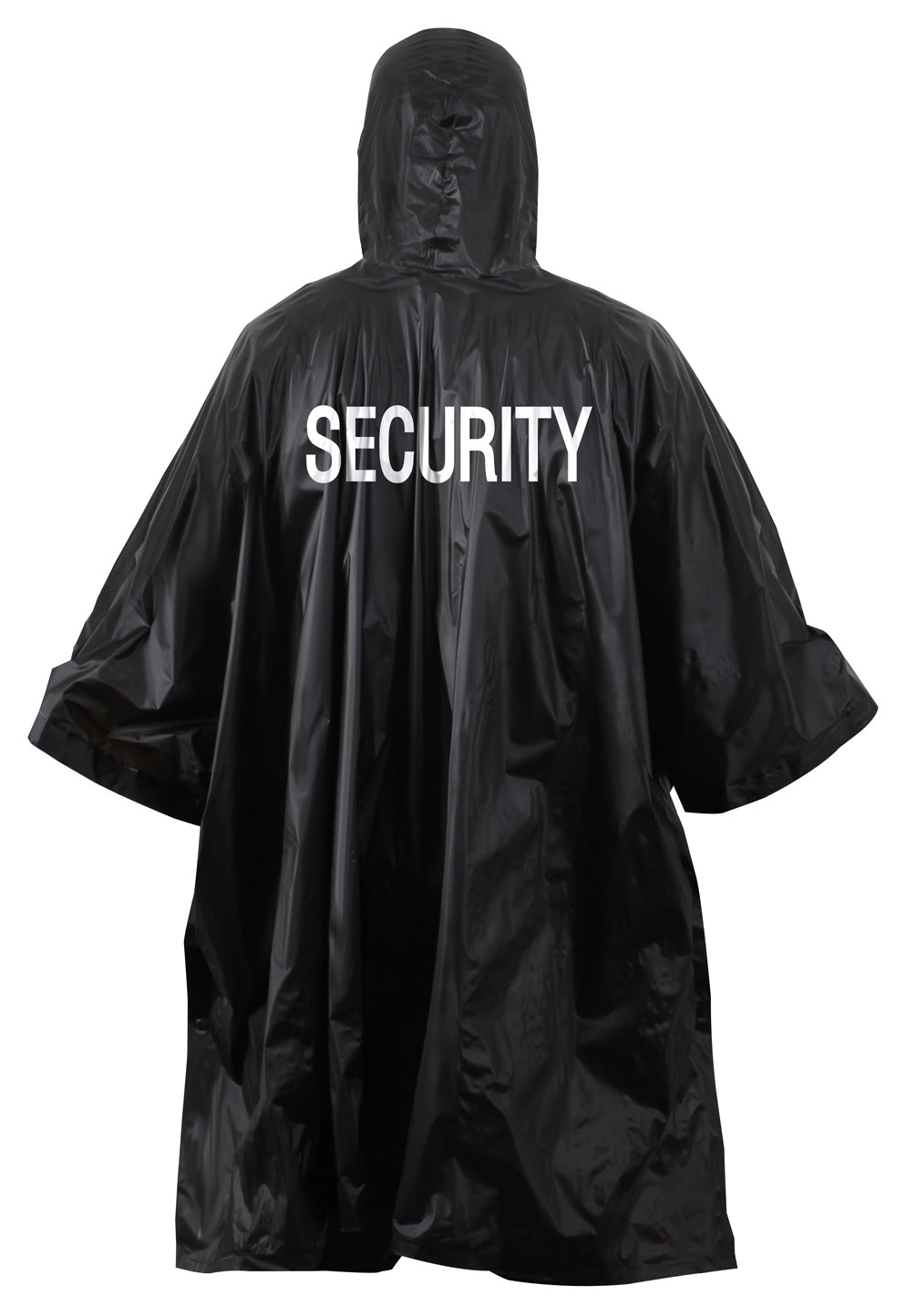 ROTHCO BLACK VINYL PONCHO SECURITY