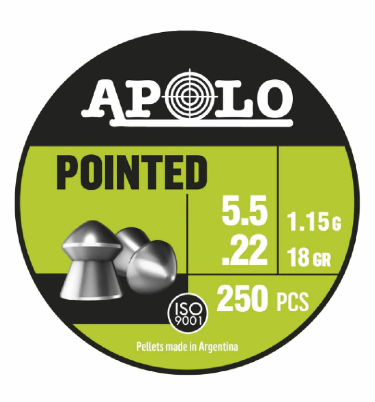 DIABOLOS APOLO POINTED CAL.  .22X 250