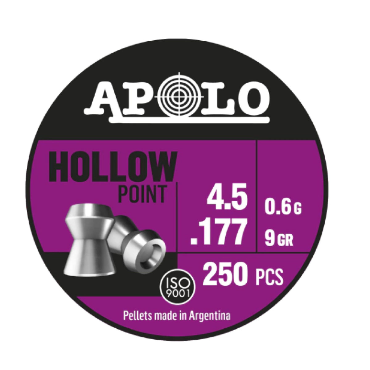 DIABOLOS APOLO APOLO HOLLOW  POINT CAL .177X250 9GR