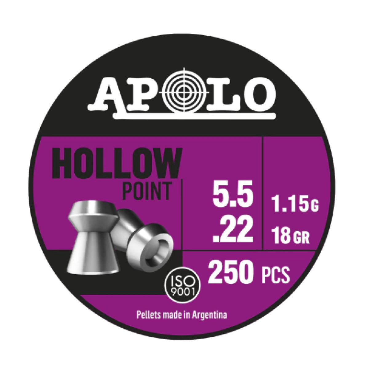 DIABOLOS APOLO APOLO HOLLOW  POINT CAL. .22X250 18GR
