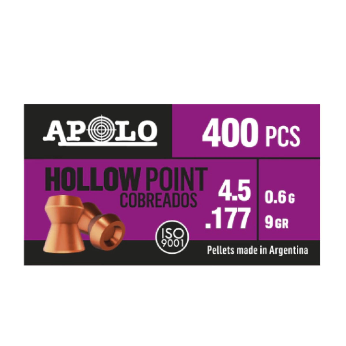 DIABOLOS APOLO APOLO HOLLOW  POINT COBREADO CAL. .177X400