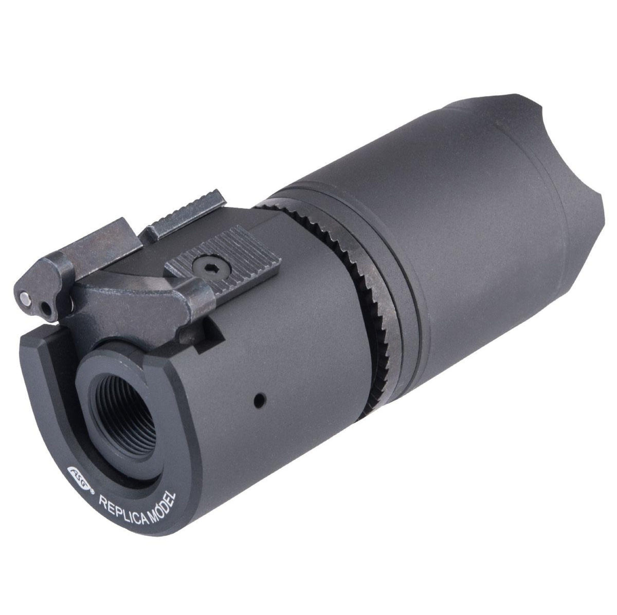 ASG B&T LICENSED ROTEX-V QD MOCK BLAST DEFLECTOR- BLACK - vista 3