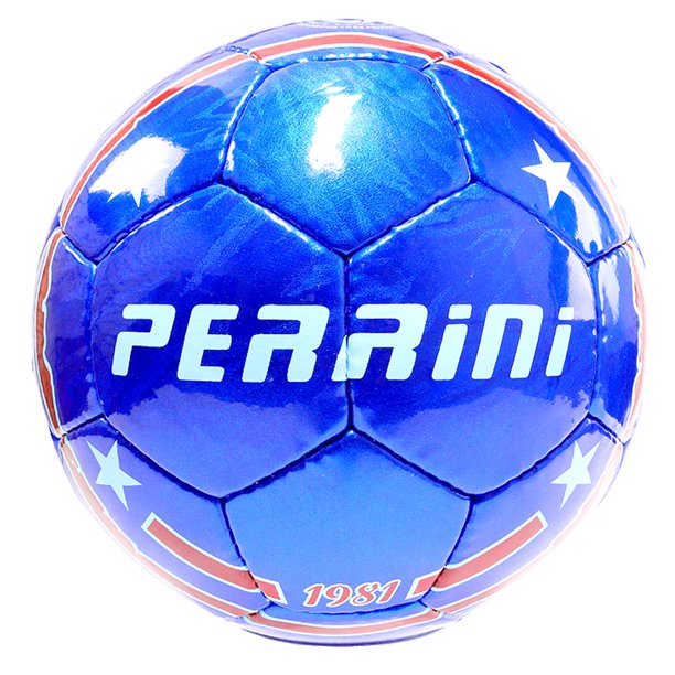 SOCCER BALL PERRINI SIZE 5 WHITE & BLUE COLOR