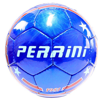 SOCCER BALL PERRINI SIZE 5 WHITE & BLUE COLOR