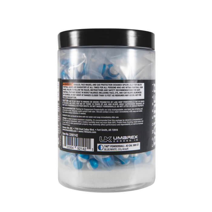 T4E POWDER BALL .43 BLUE/WHITE – 500 COUNT  (TALCO) - vista 2