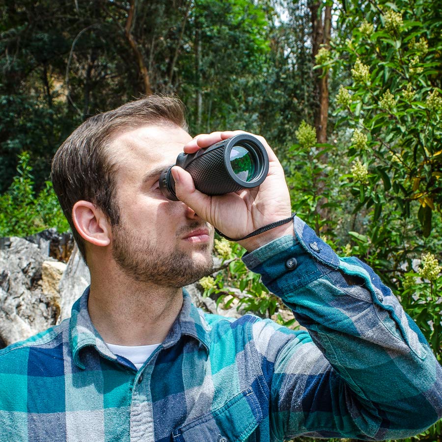 MONOCULAR BARSKA 10X40 WATERPROOF BLACKHAWK – GREEN LENS - vista 6