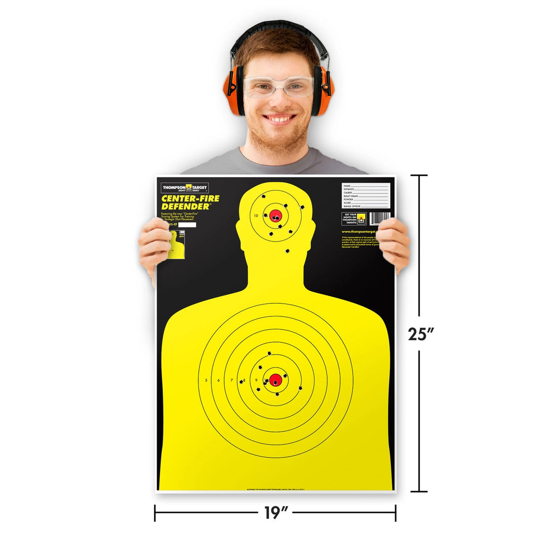 DIANA CENTER-FIRE LIFE SIZE SILHOUETTE 19X25 PAPER SHOOTING TARGETS (0645)