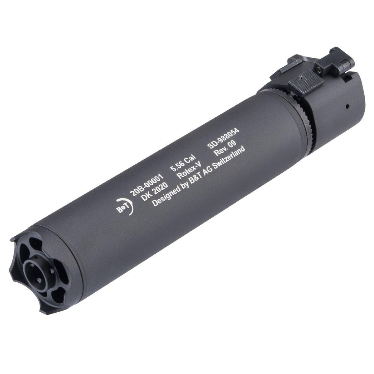 ASG B&T LICENSED ROTEX-V QD MOCK SUPPRESSOR – BLACK/FULL SIZE