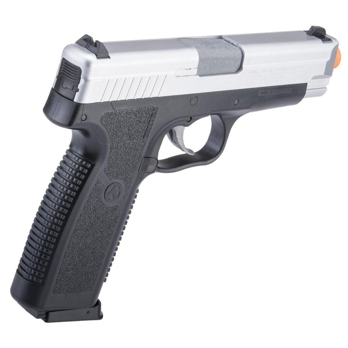 PISTOLA AIRSOFT CYBERGUN KAHR ARMS TP45 FULL SIZE – SILVER - vista 3