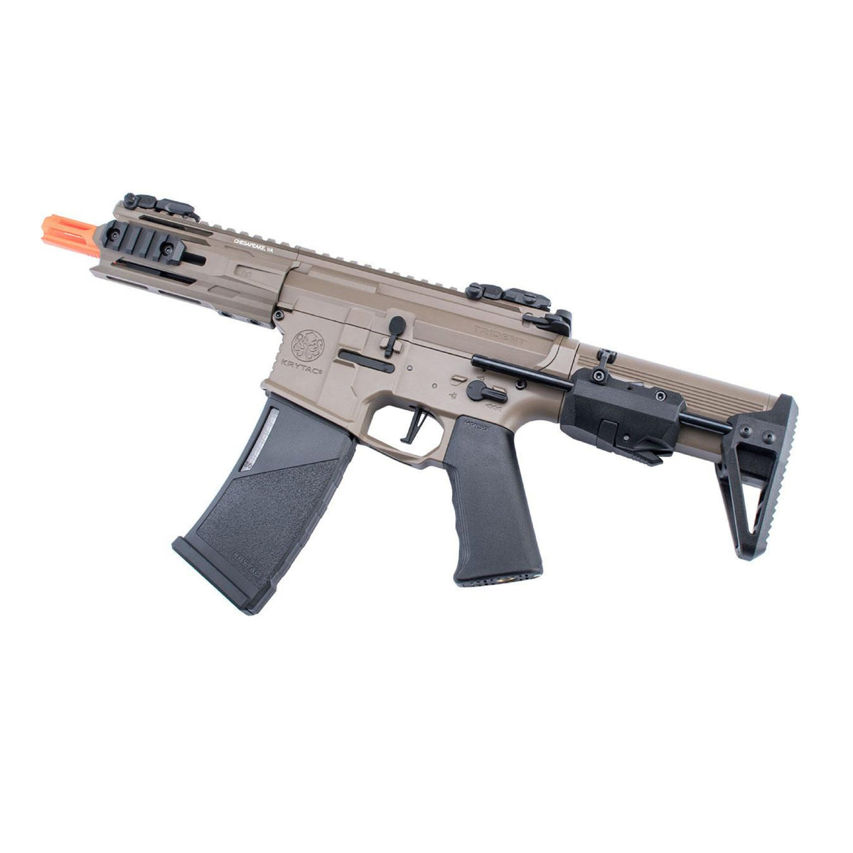 RIFLE AIRSOFT KRYTAC TRIDENT MKII PDW-M AEG FLAT DARK EARTH - vista 3