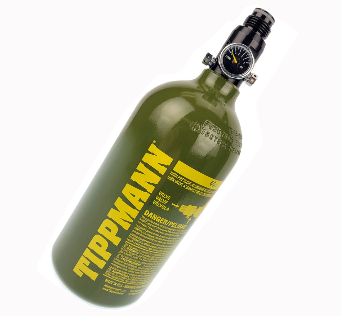 TANQUE ALUMINIO TIPPMANN 48CI/3000 YELLOW LOGO ON OLIVE