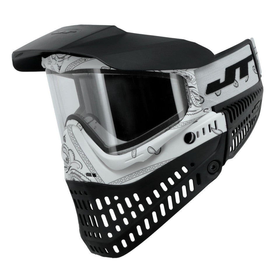 MASCARA JT SPECTRA PROFLEX LE BANDANA WHITE W/ CLEAR + SMOKE LENS THERMAL