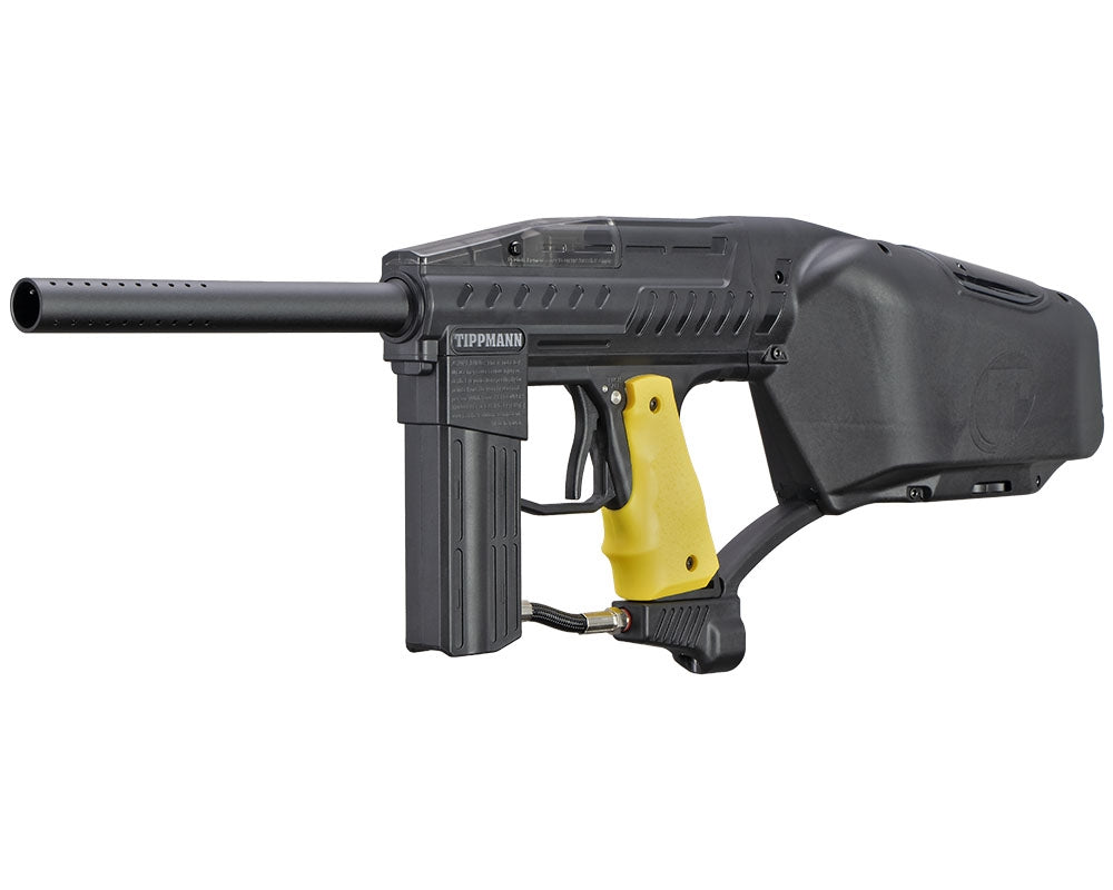 MARCADORA TIPPMANN RAIDER RENTAL BLACK W/ YELLOW GRIP PANEL - vista 4