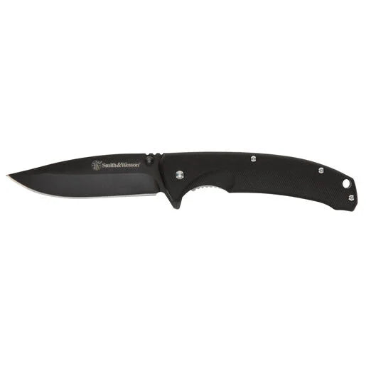 NAVAJA SMITH AND WESSON MAGIC ASSIST W/LINER LOCK, THUMB STUDS, STAINLESS STEEL