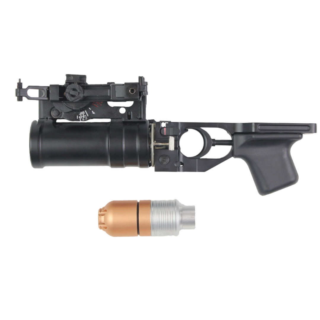 GRENADE LAUNCHER AIRSOFT DOUBLE BELL AK SERIES 40MM W/ GRANADE