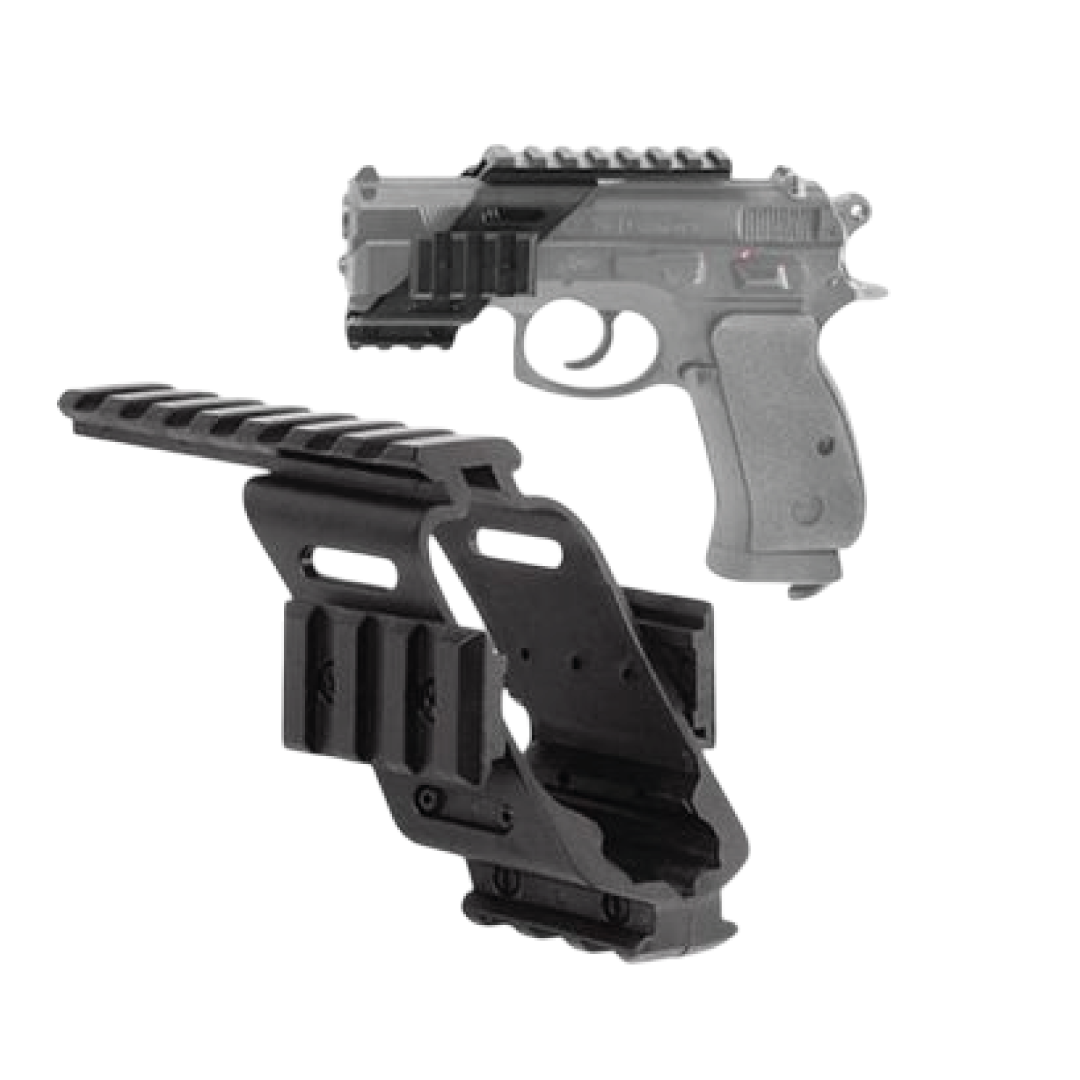 G17 MOUNTED RAIL (NYLON) DOUBLE BELL BLACK