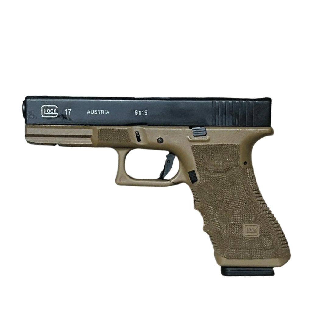 PISTOLA AIRSOFT DOUBLE BELL GLOCK 17 FULL METAL GBB GREEN GAS – TAN