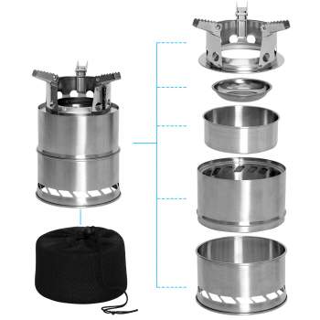 STAINLEES STEEL PORTABLE CAMPING ROTHCO BACKPACKING STOVE - vista 2