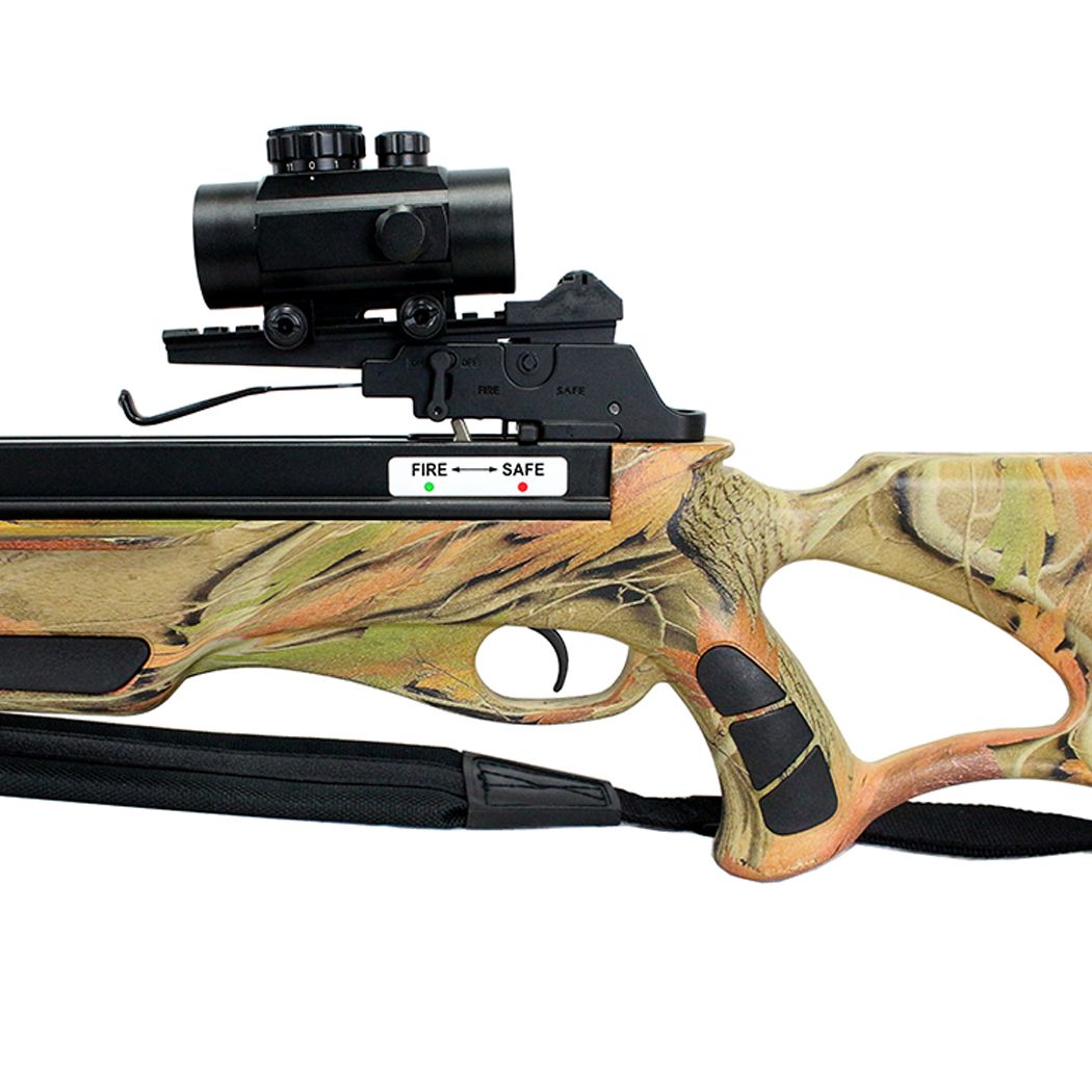 CROSSBOW MANKUNG 180 LBS – CAMO W/ RED DOT SCOPE - vista 3