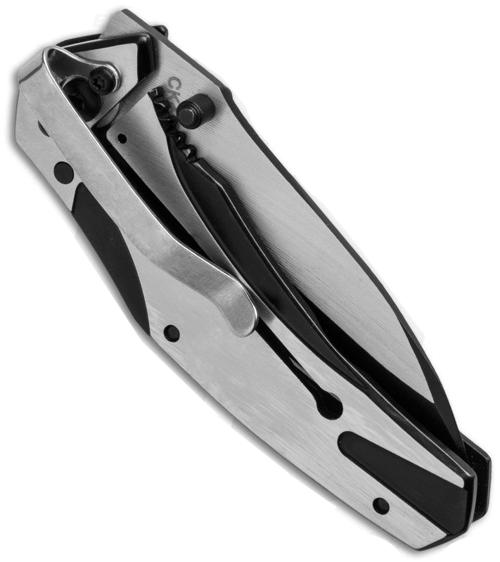 NAVAJA SMITH AND WESSON FRAME LOCK DROP POINT FOLDING KNIFE – WHITE/BLACK
