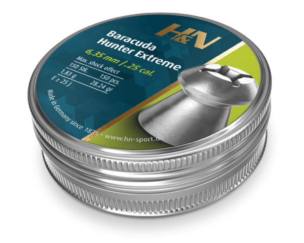 DIABOLOS H&N SPORT .25 X 150 BARACUDA HUNTER EXTREME BLISTER (28.24GR)