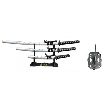 JAGUAR WHITE 3 PCS SAMURAI SWORD SET 40 PL OVERALL