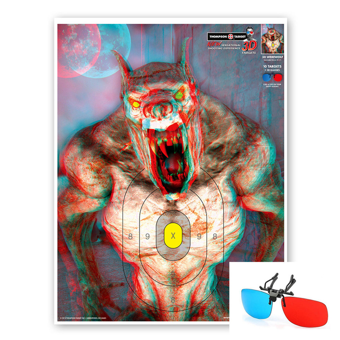 DIANA 3D WEREWOLF – 19X25 PAPER TARGETS (3021)