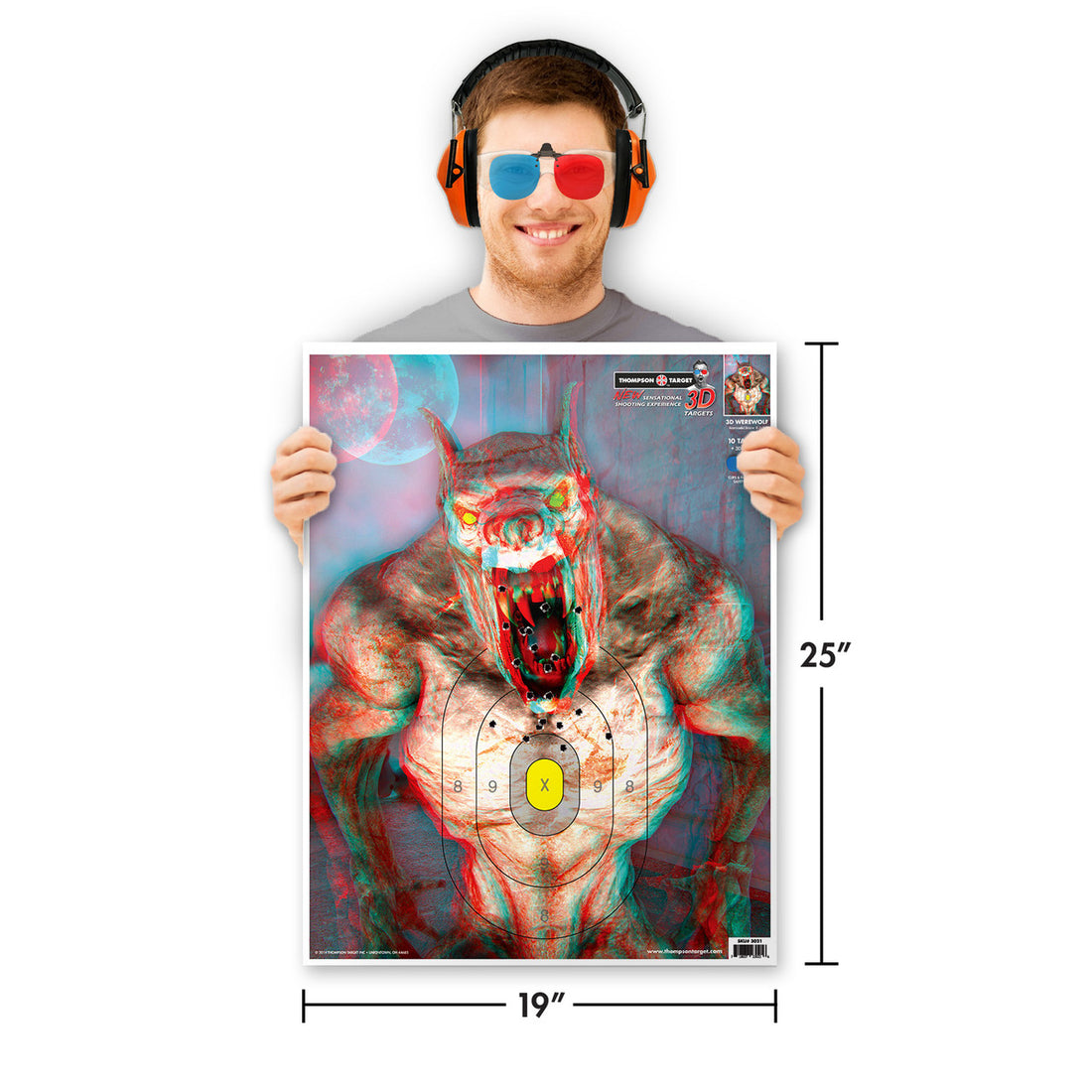 DIANA 3D WEREWOLF – 19X25 PAPER TARGETS (3021)