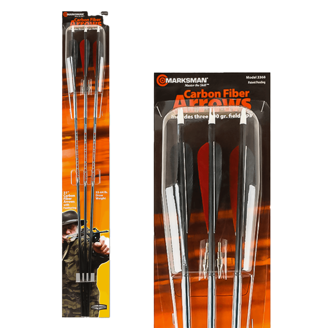 ARROWS KIT MARKSMAN POCKET HUNTER 31 INCH CARBON FIBER (FLECHAS)