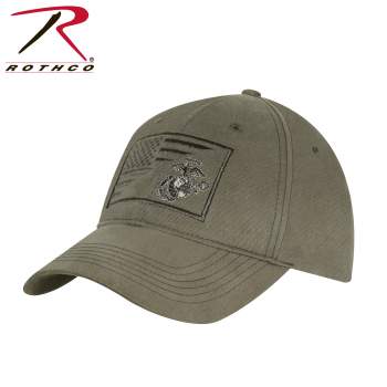GORRA ROTHCO USMC EAGLE GLOBE AND ANCHOR/US FLAG LOW PRO – OLIVE DRAB - vista 3