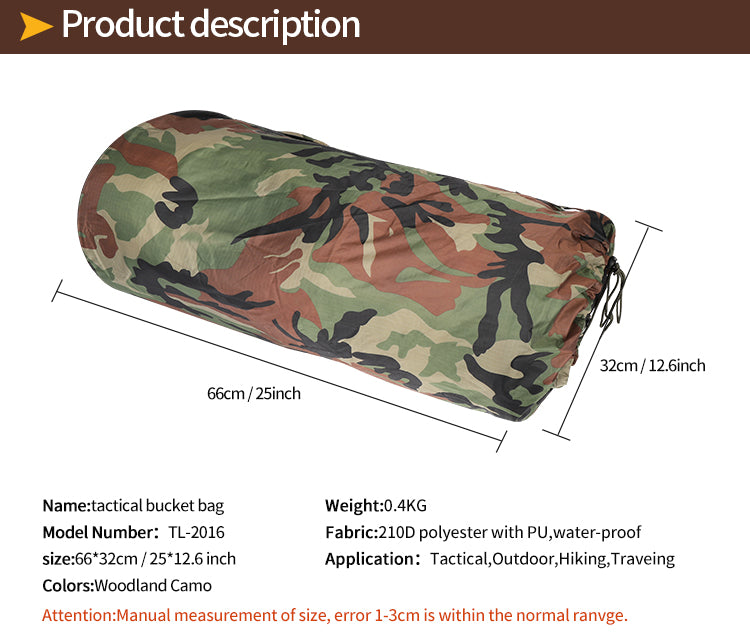 LUGGAGE STORAGE YAKEDA LIGHT DUFFLE BAG TACTICAL CAMOUFLAGE WATERPROOF - vista 7